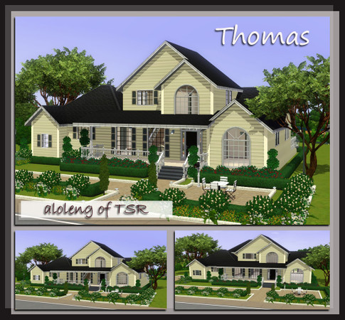 Sims 3 — Thomas by aloleng — 5 bedroom, 4 toilet and bath with 1 car garage home. Bedrooms and toilets were left