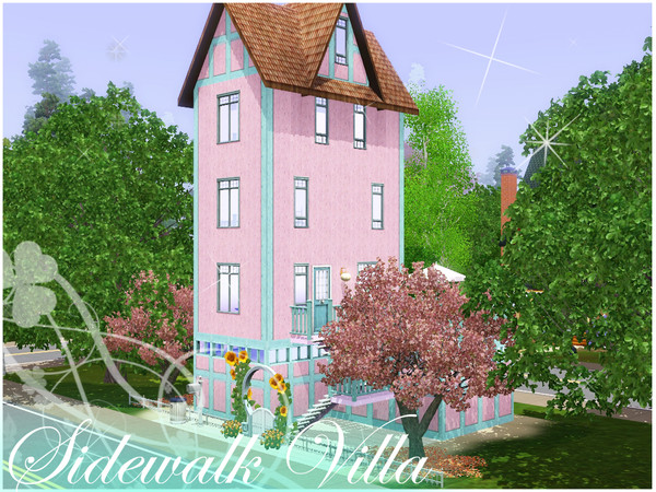 Sims 3 — Sidewalk Villa by IceCreamQueen — Originally built as a holiday home, Sidewalk Villa is now used as a home for