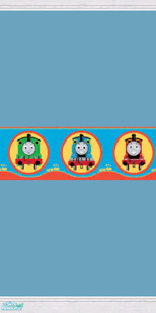 Sims 2 — Thomas The Tank Engine 2 by sallyhails — Blue paint with Thomas The Tank Engine Wallpaper