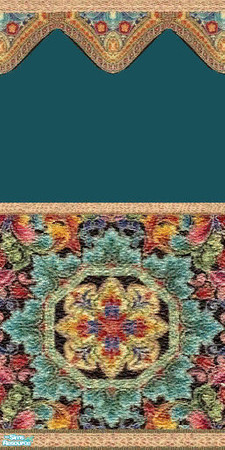 Sims 2 — The Morocco Medallion by darci321 — Imagine this wallpaper and glauzy gold billowy shear curtains flowing inward