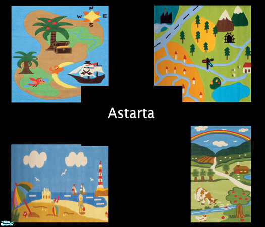 Sims 2 — Kids Adventure Rugs by Astarta — With illustrated stories, Playfull fairytales and pets, all waiting to be