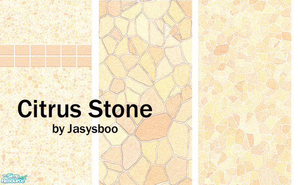 Sims 2 — Citrus Mist Set: - 3 stone walls by jasysboo — Stone walls with a difference. Suitable for both interiors &