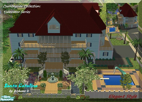 Sims 2 — Countryside Collection: Santa Catalina by stephanie_b. — Tidewater Series. Elegant Style. Hi-end Living. Corner