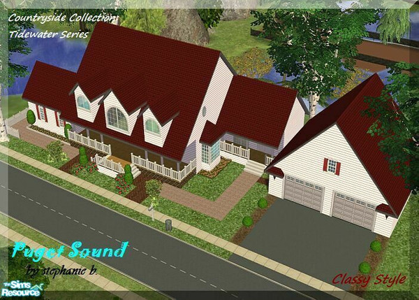 Sims 2 — Countryside Collection: Puget Sound by stephanie_b. — Tidewater Series. Classy Style. Second Home. Double Stair