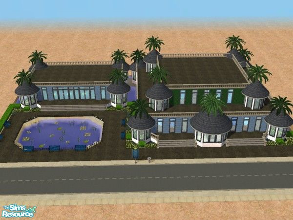 Sims 2 — Palm University - Gym & Pool by loveblis — 