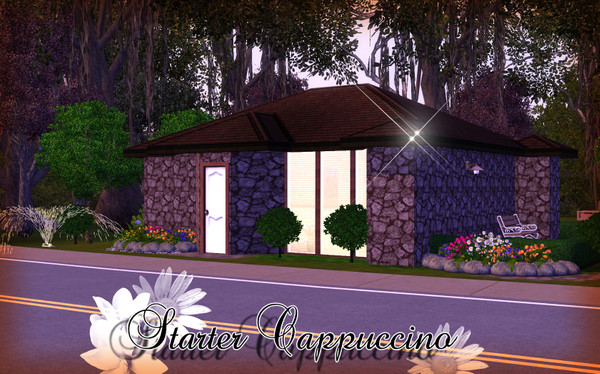 Sims 3 — Starter Cappuccino *FF* by TSR Archive — Fully furnished sweet dtarter home:) It has a livingroom with kitchen