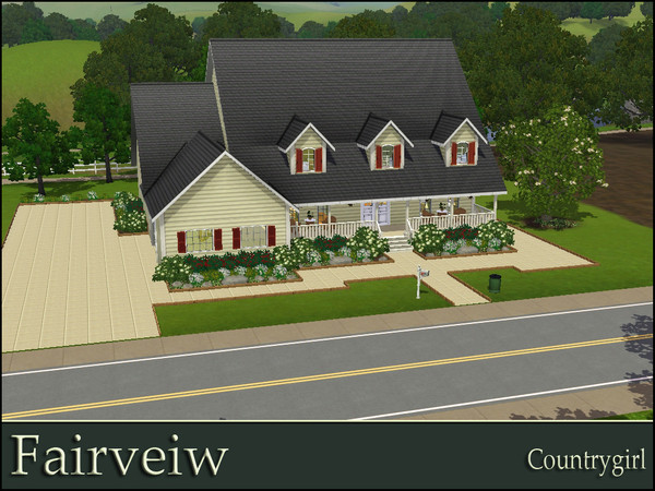 Sims 3 — Fairview by Countrygirl1 — Fairview- 4 Bedroom, 3 Bath home. Comes complete with attached garage, eat-in
