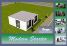 Sims 3 — Modern Starter by shupa — Modern Starter is a small house, for two person maximum. Modern Starter is very