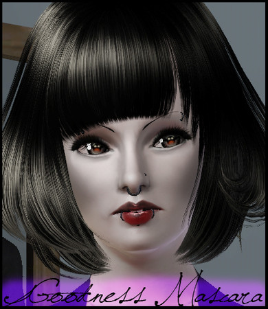 Sims 3 — Goodness Mascara by IceCreamQueen — Give your Sims lashes some Goodness. Thick luscious eyelashes, any time. 