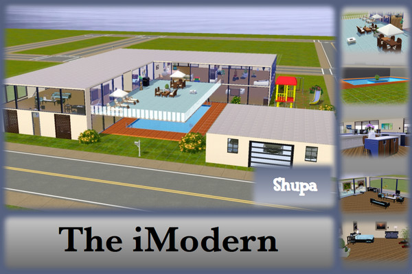 Sims 3 — The iModern by shupa — This very modern house is very big. If you have a big and rich family, it's just what you