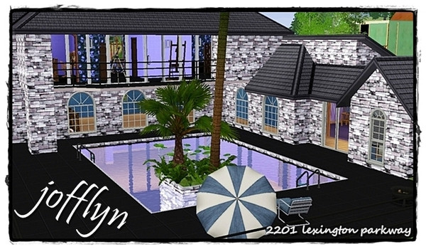 Sims 3 — 2201 Lexington Parkway by jofflyn — This home includes three floors: basement, ground level with an attached