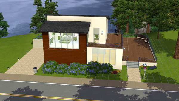 Sims 3 — Modern Home 2 br 1bth no CC by fobmroweczka — Modern Home for a couple or three your sims! There is two