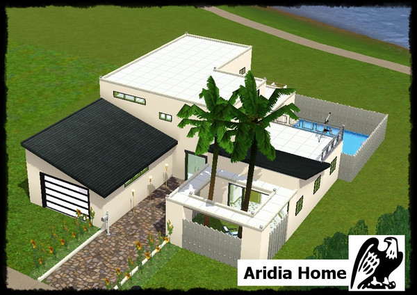 Sims 3 — Aridia Home by kikoklon — Aridia Home - modern house on two stories with two bedrooms and two bathrooms.
