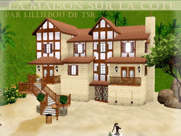 Sims 3 —  by lilliebou — Hi =) This is a fully furnished french beach house. Here are its rooms: -One kitchen/Dining room