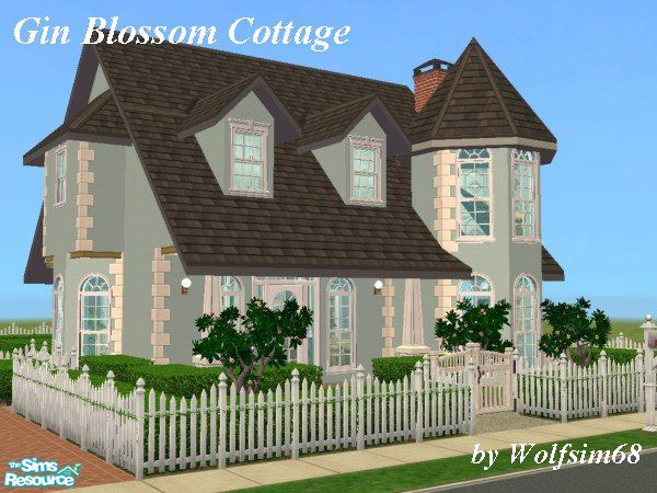 Sims 2 — Gin Blossom Cottage by Wolfsim68 — This delightful cottage is suitable for a small family. The Living, Dining