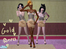 Sims 2 — Gold dress by Chrun — Gold dress for your sim-girls. Please, download the mesh on glamorouslounge.net page