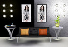 Sims 3 — Picture with Kristen Stewart by MashaVasilieva — The picture has 2 frames: black and white. Made by