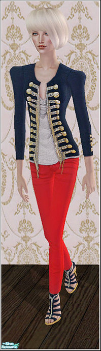 The Sims ~Fashion Week~ - Balmain Tweed Military