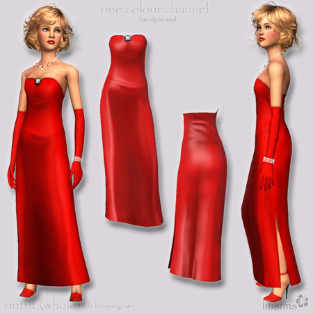 Sims 3 — Silk Formal Dress for Teens by sosliliom — ~