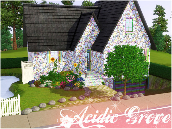 Sims 3 — Acidic Grove by IceCreamQueen — Acidic Grove is a gorgeous house, most suited to a young single Sim or a young