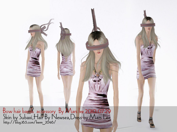 Sims 3 — Bow hair bands  accessory  By Mars lee by kerm_2046 — Bow hair bands accessory By Mars lee