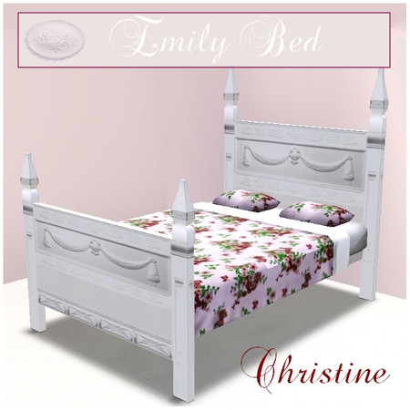 Sims 3 — Emily's Bed  by cm_11778 — A romantic bedroom, sure to bring a smile to your Sim's faces. I was inspired to do