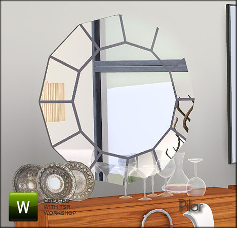 Sims 3 — DiningOrbitMirrorWall by Pilar — Creado por Pilar para los sims3