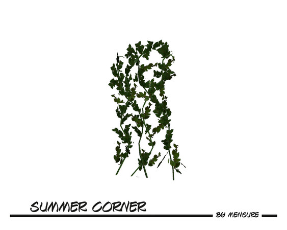 Sims 3 — Summer Corner_Green Ivy by mensure — Summer Corner_Green Ivy by mensure. Not recolorable. You can find it under