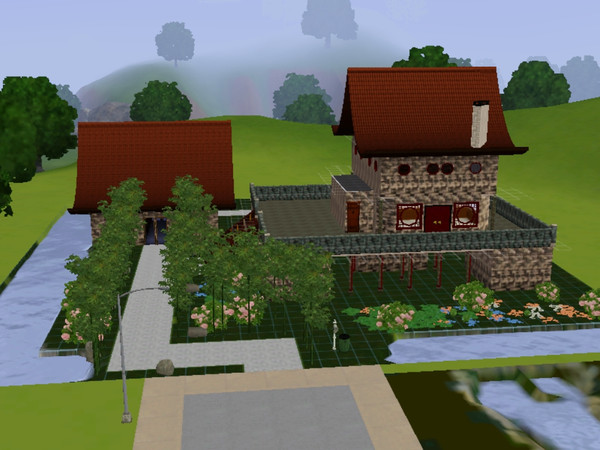 Sims 3 — Tea house by cresentius — An asian inspired tea house with a large basement area. Extra space can be used as