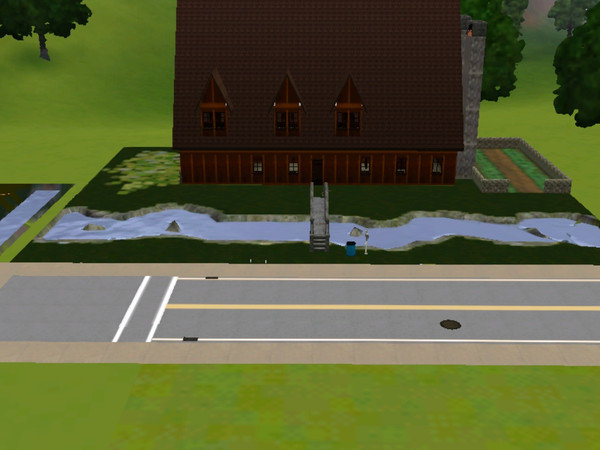 Sims 3 — Wanderer Haven Inn by cresentius — The house is designed to look like an old inn, complete with stable, which is