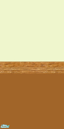 Sims 2 — Caramel study - Wall by Angel_22 — A brown and cream painted wall with a brown border, will match the caramel