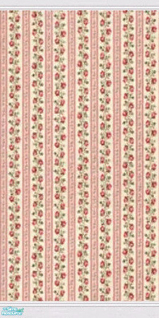 Sims 2 — Roses with White Wood Trim by darci321 — Companion wall to the Rose Red Carpet. Part of the Everything is Coming