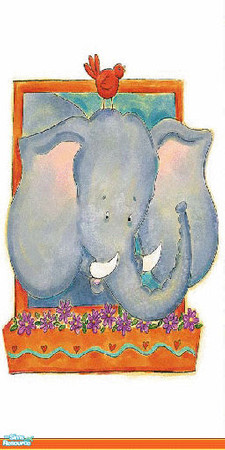 Sims 2 — elephant wall by skinflin — white wall large elephant sticker...tsraa 