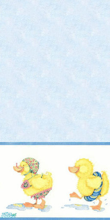 Sims 2 — bath time by skinflin — soft blue with bath time ducks border..tsraa