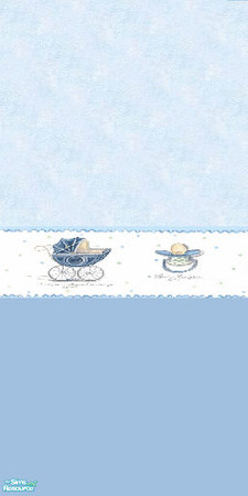 Sims 2 — baby boy by skinflin — soft blues pram+dummy border..tsraa