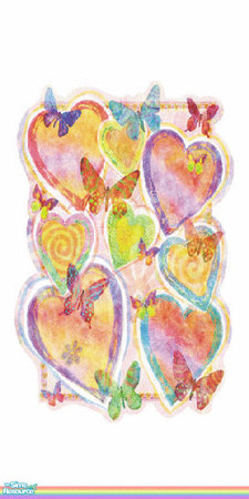 Sims 2 — rainbow hearts by skinflin — square pattern of rainbow colored hearts..tsraa