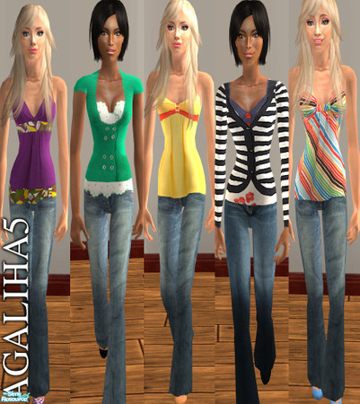 Sims 2 — Everyday Set for Teens by agaliha5 — I made my previous set of adult female clothing for the teens. This set