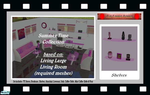 Sims 2 — Summer time Collection - Shelves by LaLunaRossa72 — Just shelves. You put things on them. There's not much more