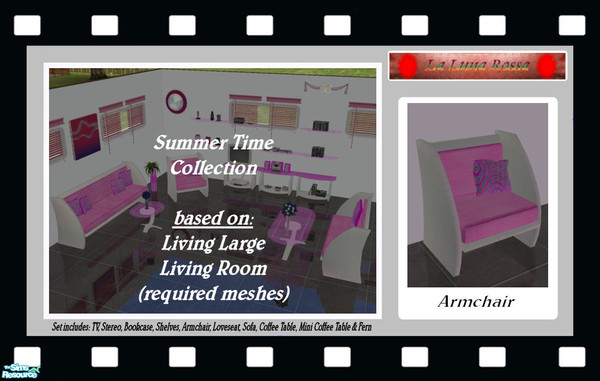 Sims 2 — Summer time Collection - Armchair by LaLunaRossa72 — This armchair is a delight to Sims in need of a little time