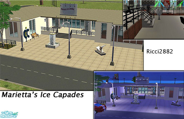Sims 2 — Marieta's Ice Capades by TheNumbersWoman — Marieta, our resident gold medalist, started this Ice rink to train