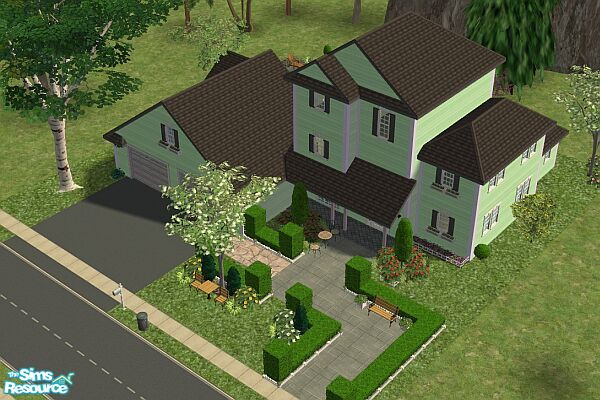 Sims 2 — Classy Style: Birmingham by stephanie_b. — Classic Country. Second Home. 3 Story. Formal Walkway. Covered Porch.