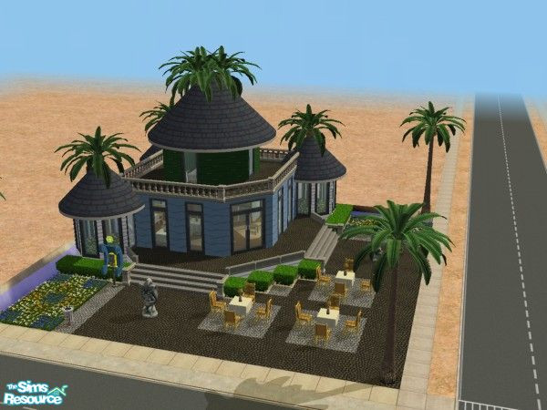 Sims 2 — Palm University Coffee Shop by loveblis — Part of my Palm University College. I was going for a beachy type