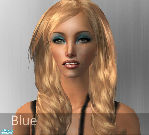 Sims 2 — Catwalk Eyeshadow - Blue by TSR Archive — Natural beautiful Catwalk eyeshadow, for the professional makeup look.