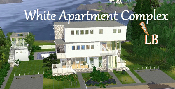 Sims 3 — White Apartment Complex by Lanebran — Welcome your hard working Sims to the lap of luxury at the White Apartment