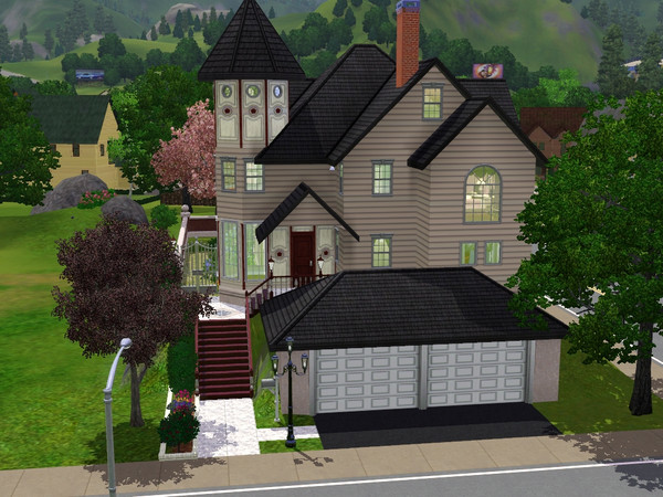 Sims 3 — Vanilla Cream by CaitElin — I lovely city style Victorian on a hill. Even though there is not much space your