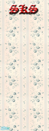 Sims 2 — Bachelor Button Blossoms - AL - Peach by 71robert13 — Soft Blue bachelor buttons on a peach background. Streatch