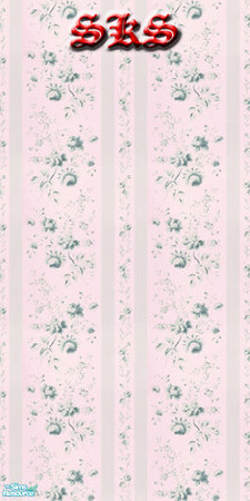 Sims 2 — Bachelor Button Blossoms - Pink by 71robert13 — Soft Blue bachelor buttons on a pink background. 4 way seamless.