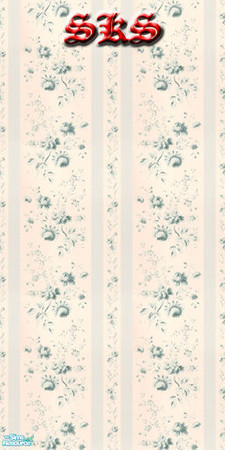 Sims 2 — Bachelor Button Blossoms - Peach by 71robert13 — Soft Blue bachelor buttons on a peach background. 4 way