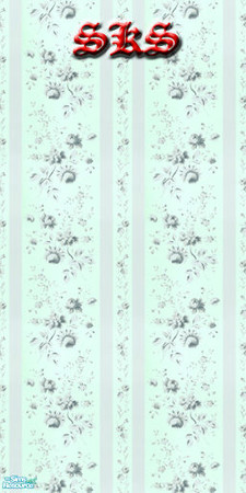 Sims 2 — Bachelor Button Blossoms - Green by 71robert13 — Soft Blue bachelor buttons on a green background. 4 way