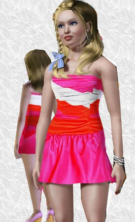 Sims 3 — DD06_Block pixie dress by CandyDolluk — Color block pixie dress from teens to elders also color channel